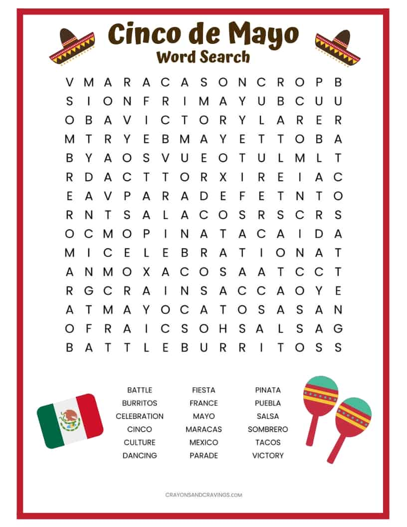 Cinco De Mayo Worksheets