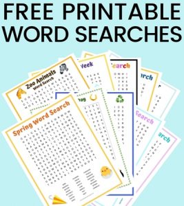 25+ FREE Printable Word Searches