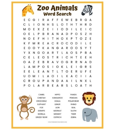 Zoo Animal Prints - FREE printables