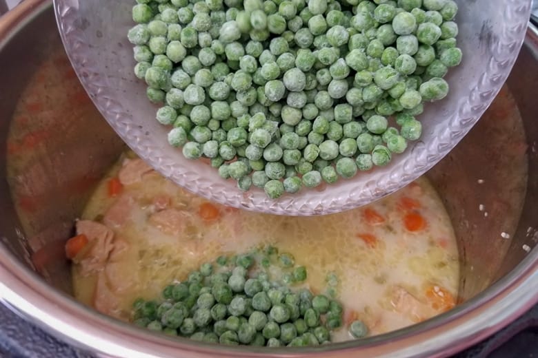 Frozen Peas in chicken and dumplings