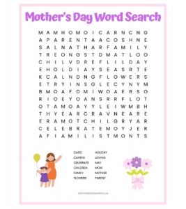 Mother’s Day Word Search Printable