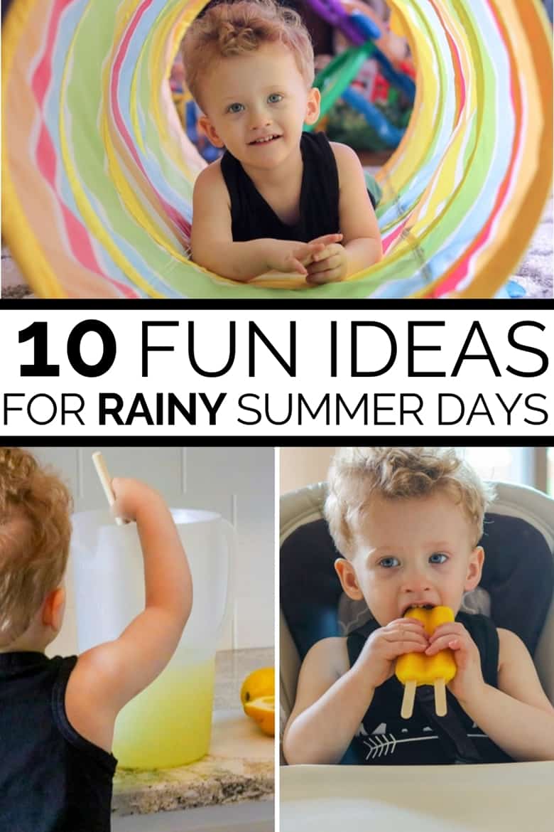 10 Fun Ideas for Rainy Summer Days Pinterest Image