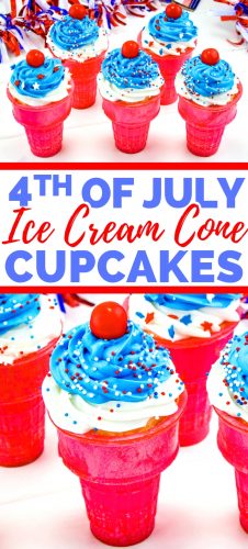 Share 4th of July Ice Cream Cone Cupcakes on Pinterest