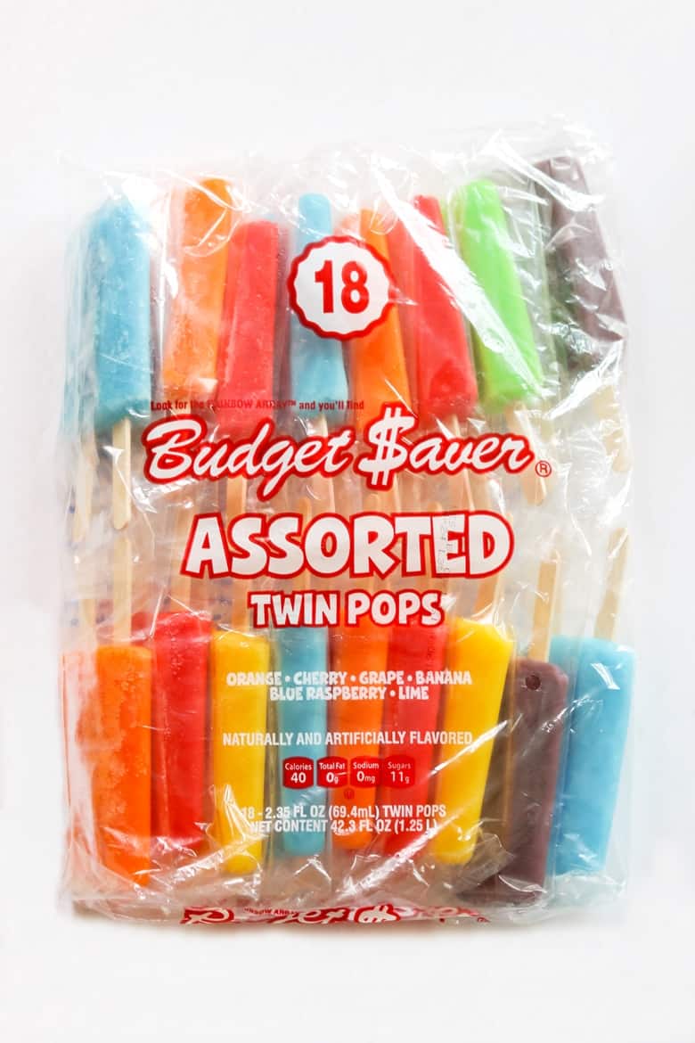 Bag of Budget Saver Twin Pops Assorted Flavors, 18 count