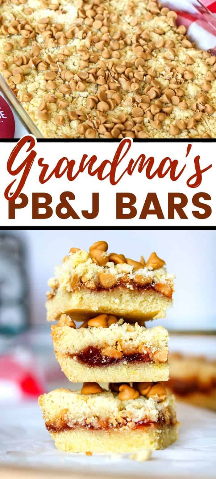 Grandma's PB&J Bars Pin Image