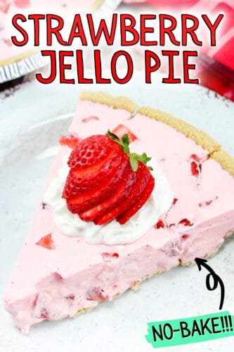 Strawberry Jello Pie; no bake recipe