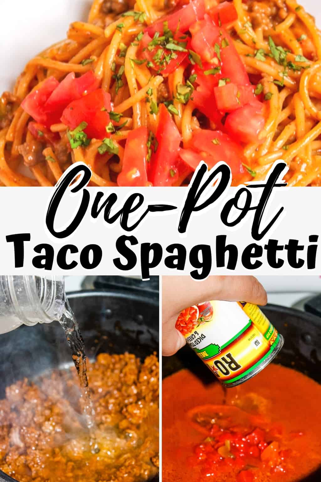 One-Pot Taco Spaghetti Recipe Pin