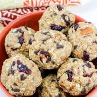 Bowl of trail mix energy bowls