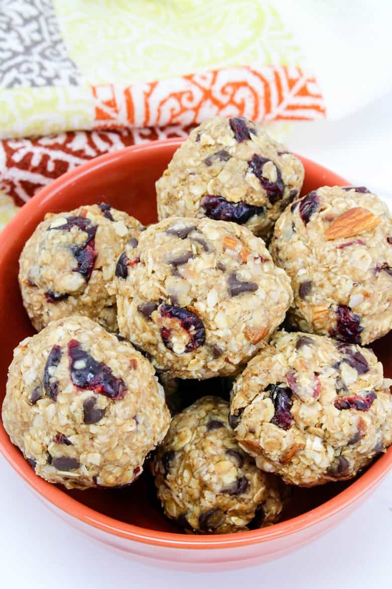 Bowl of trail mix energy bowls