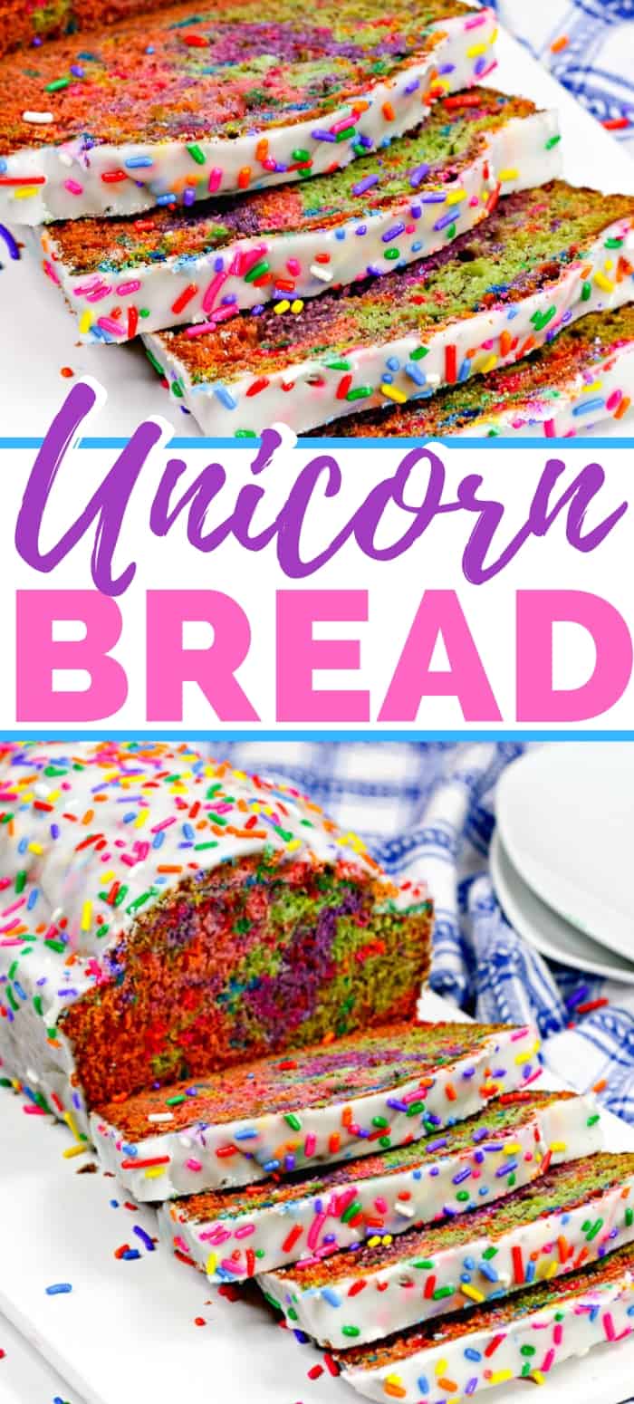 Unicorn Bread Recipe Pin.