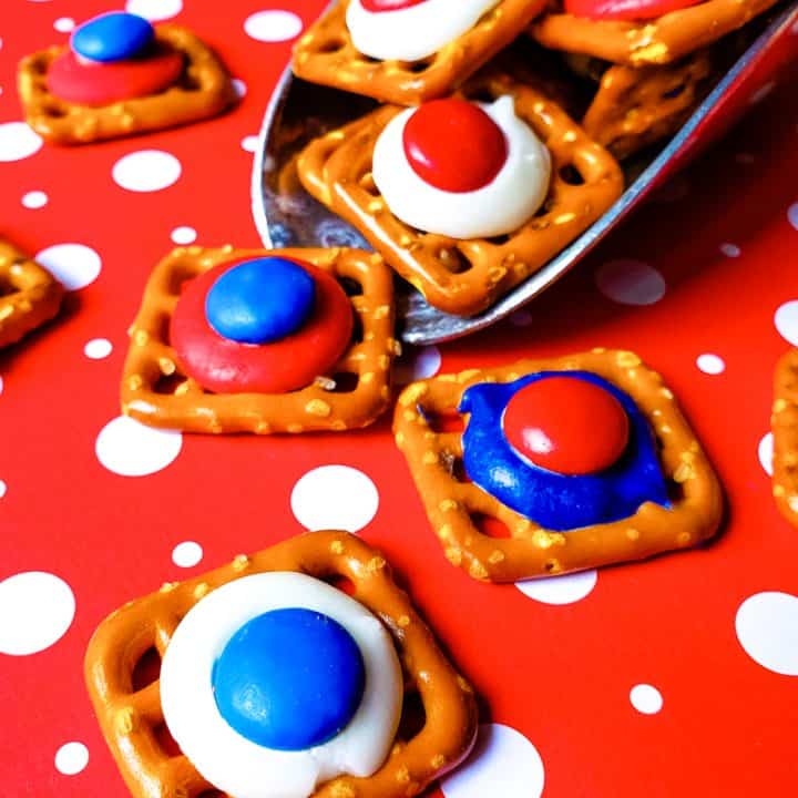 Red, White, and Blue pretzel bites