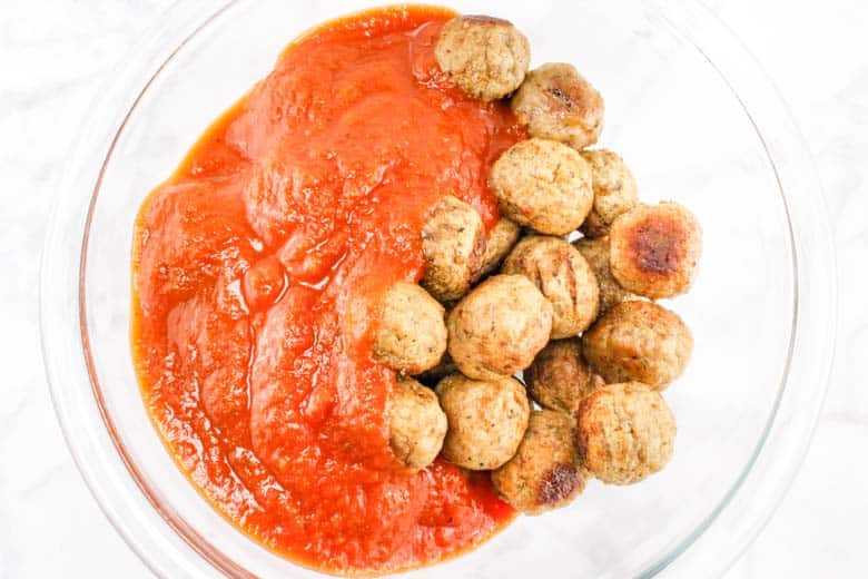 meatballs and marinara sauce