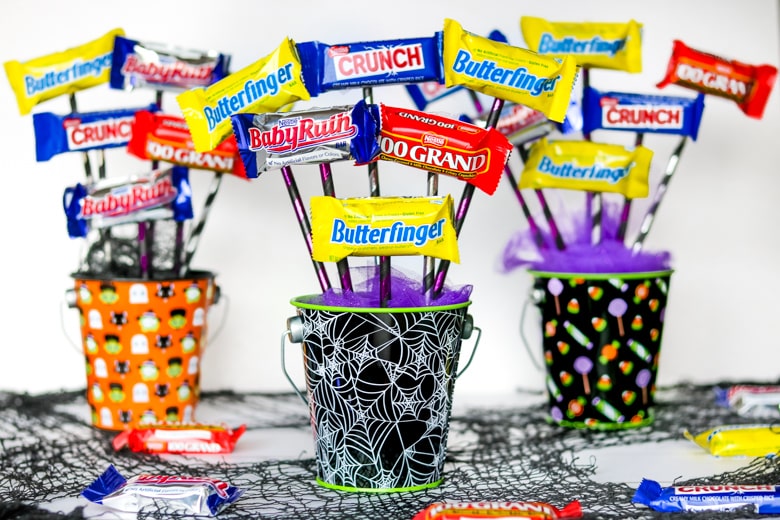 Easy Halloween Candy Bouquets