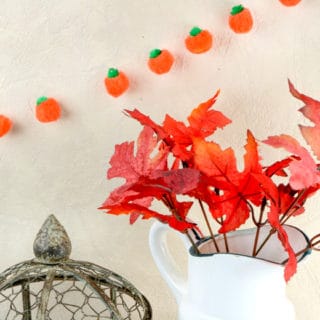 DIY pumpkin garland