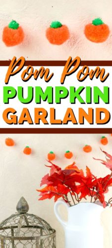 Pom Pom Pumpkin Garland