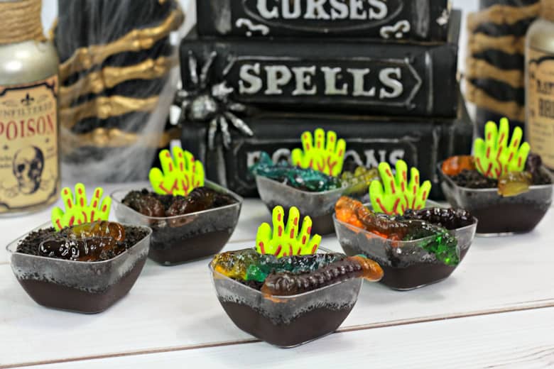 Zombie Dirt Pudding Cups - Together as Family