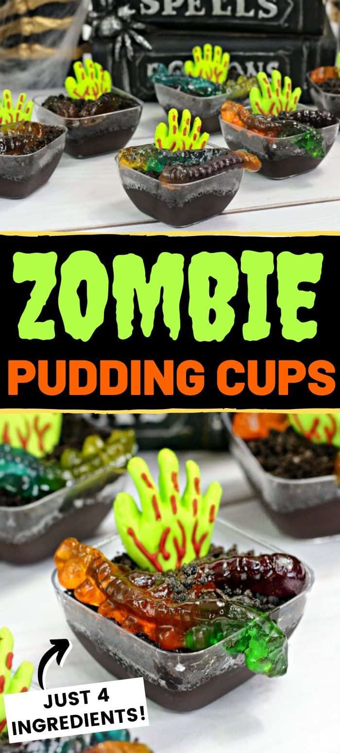 Zombie Pudding Cups