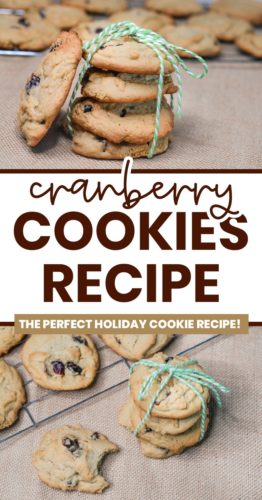cranberry cookies pinterest image