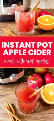 instant pot apple cider made with real apples