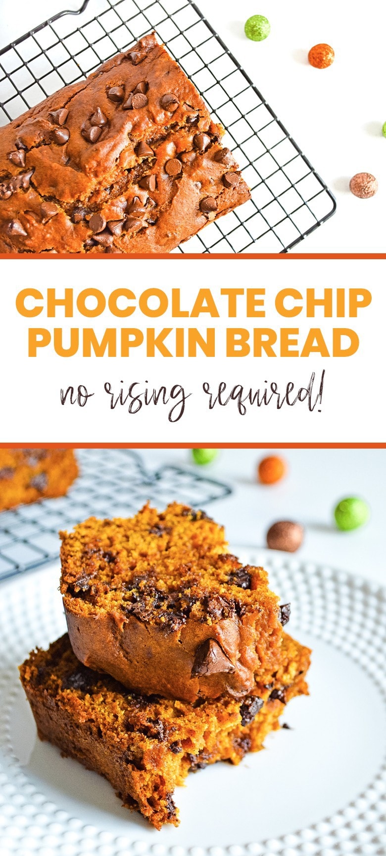 pumpkin chocolate chip bread pinterest image
