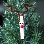 Clothespin reindeer Christmas ornaments