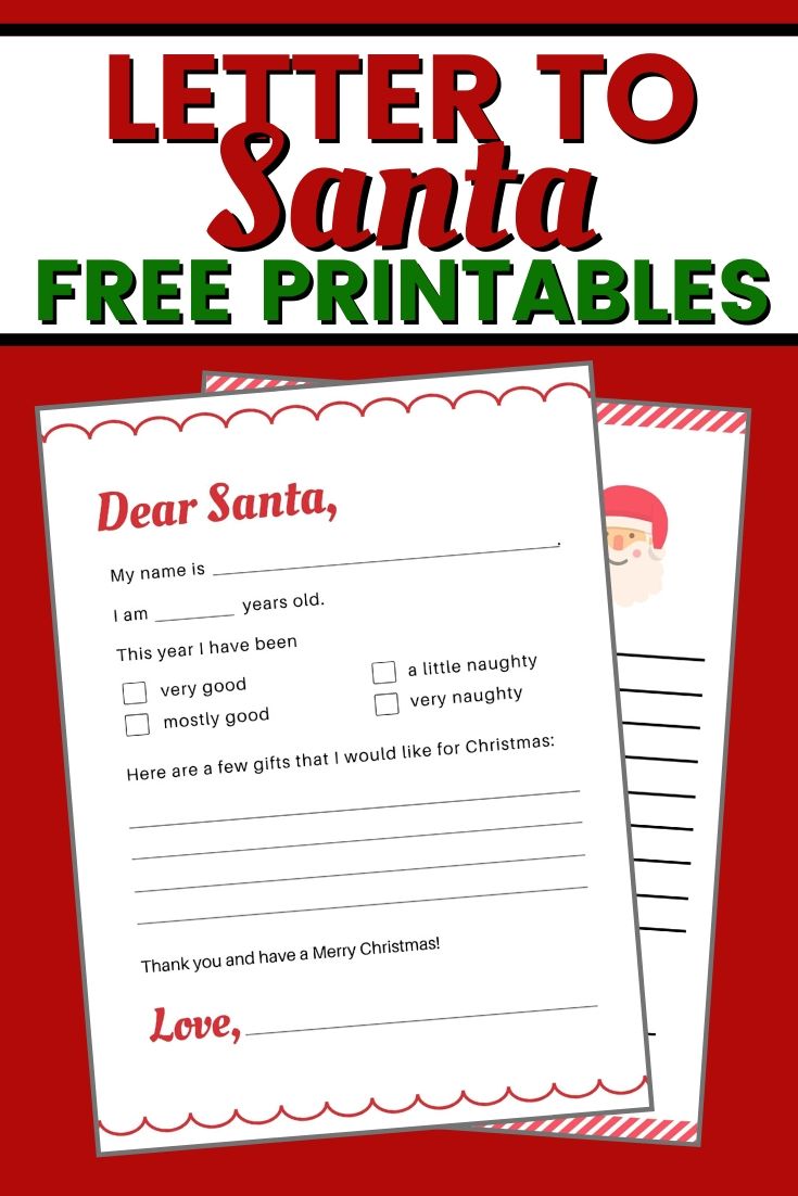 Free Printable Letter To Sanata For Kids 2 Fun Designs To Choose From