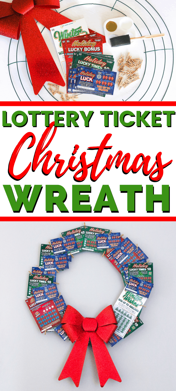 Lottery Ticket Christmas Wreath