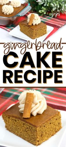 Gingerbread Cake Recipe Pin Image