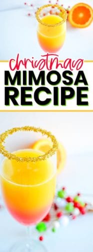 christmas mimosa recipe pinterest image