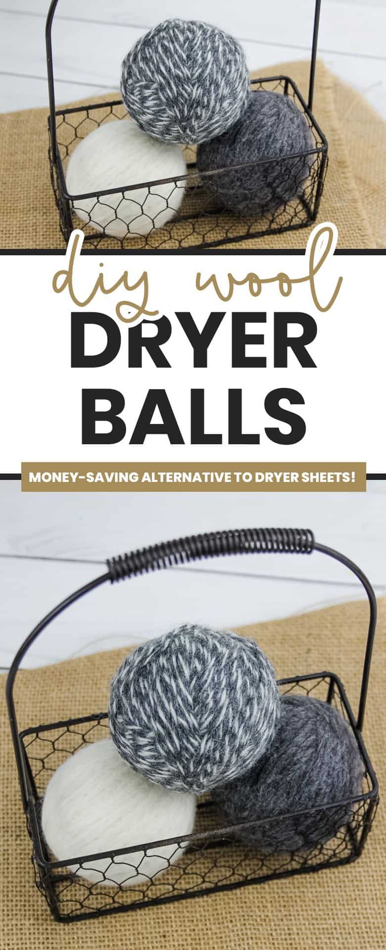 DIY wool dryer balls pinterest image
