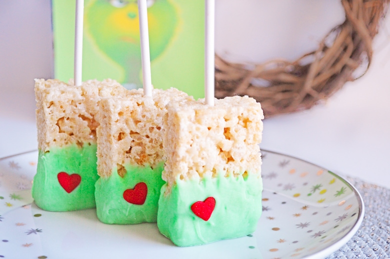 Grinch Rice Krispie Treats for Christmas