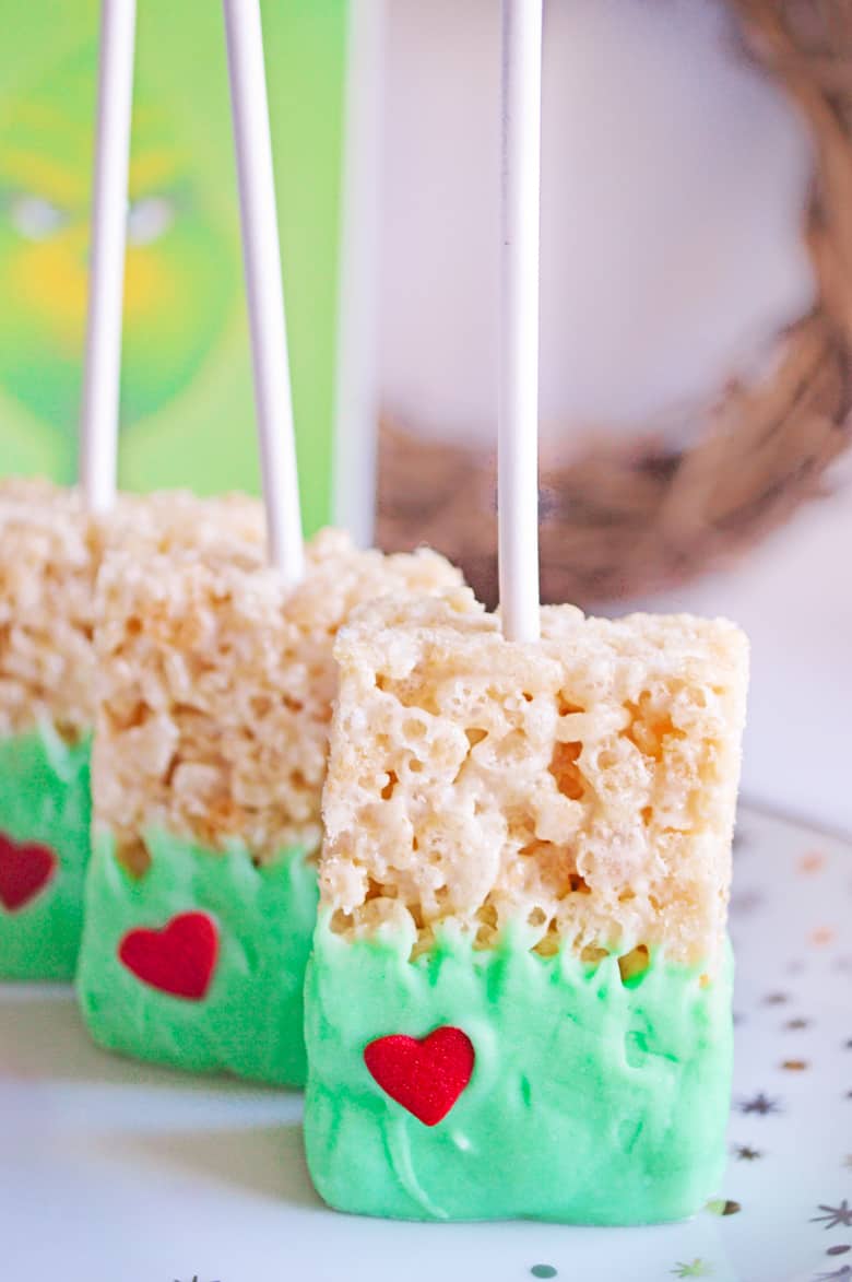 Grinch and Wreath Rice Krispie Treats