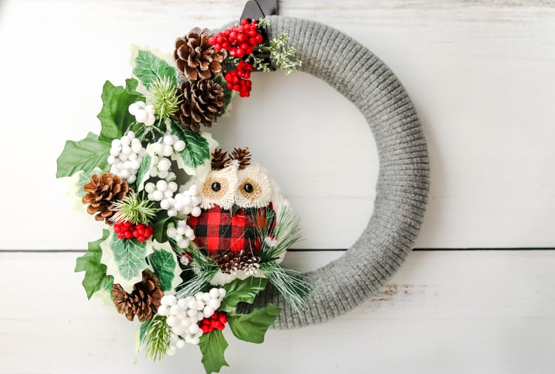 sweater wreath diy