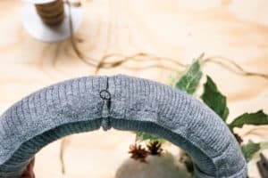 create hanger for upcycled sweater wreath