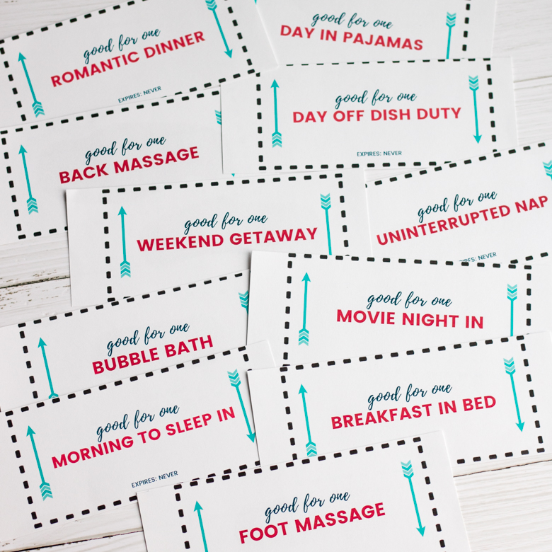 Free Printable Love coupons for him or her