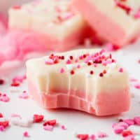 Pink and White Chocolate Fudge for Valentine's Day