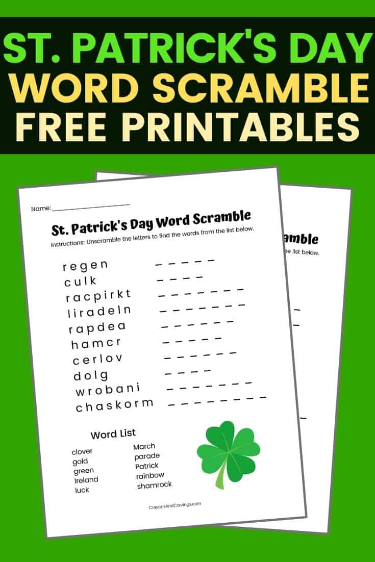 St. Patrick's Day Worksheets for Kids