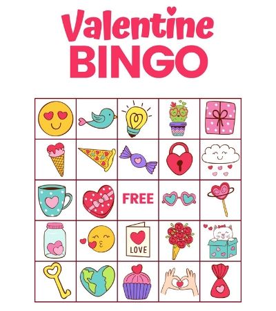 Valentine Bingo - Free Printable Valentine's Day Game With 10 Cards!