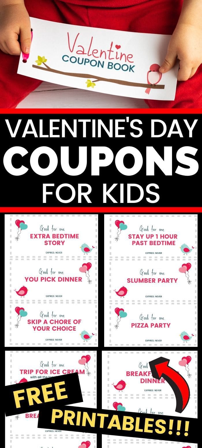 Valentine's Day Coupon Book for kids.