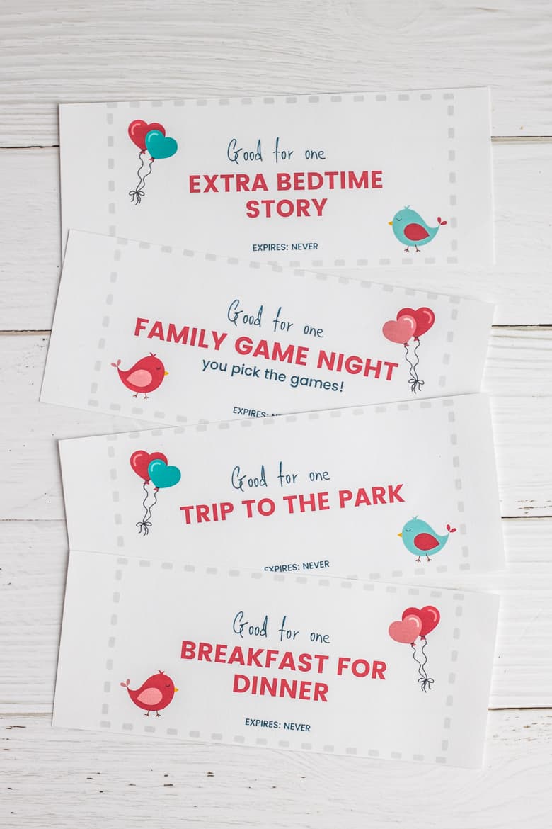 Valentine's Day Coupons for Kids