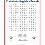Presidents Day Printable Word Search Puzzle for Kids