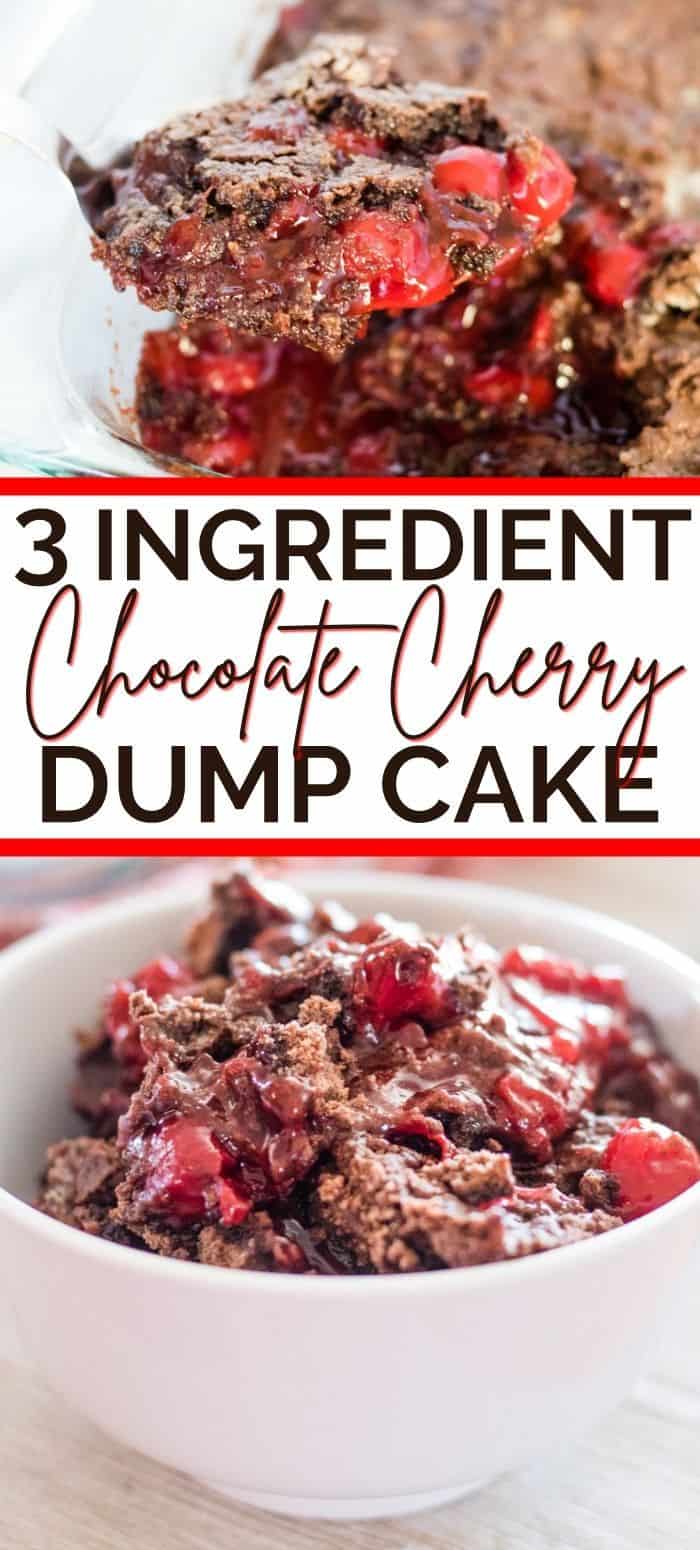 Chocolate Cherry Dump Cake (Easy 3Ingredient Recipe!)