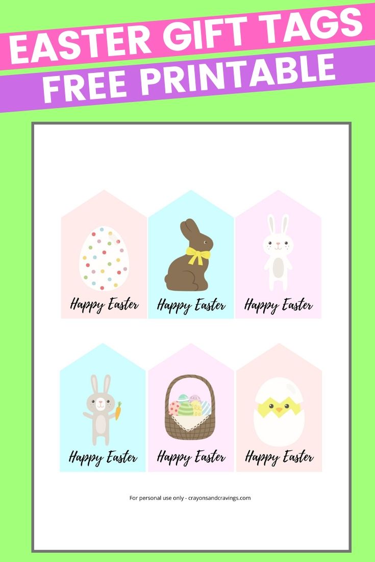 Easter Gift Tags Free Printable