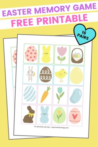 Easter Memory Game Printable