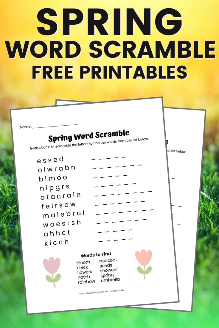 springtime word list