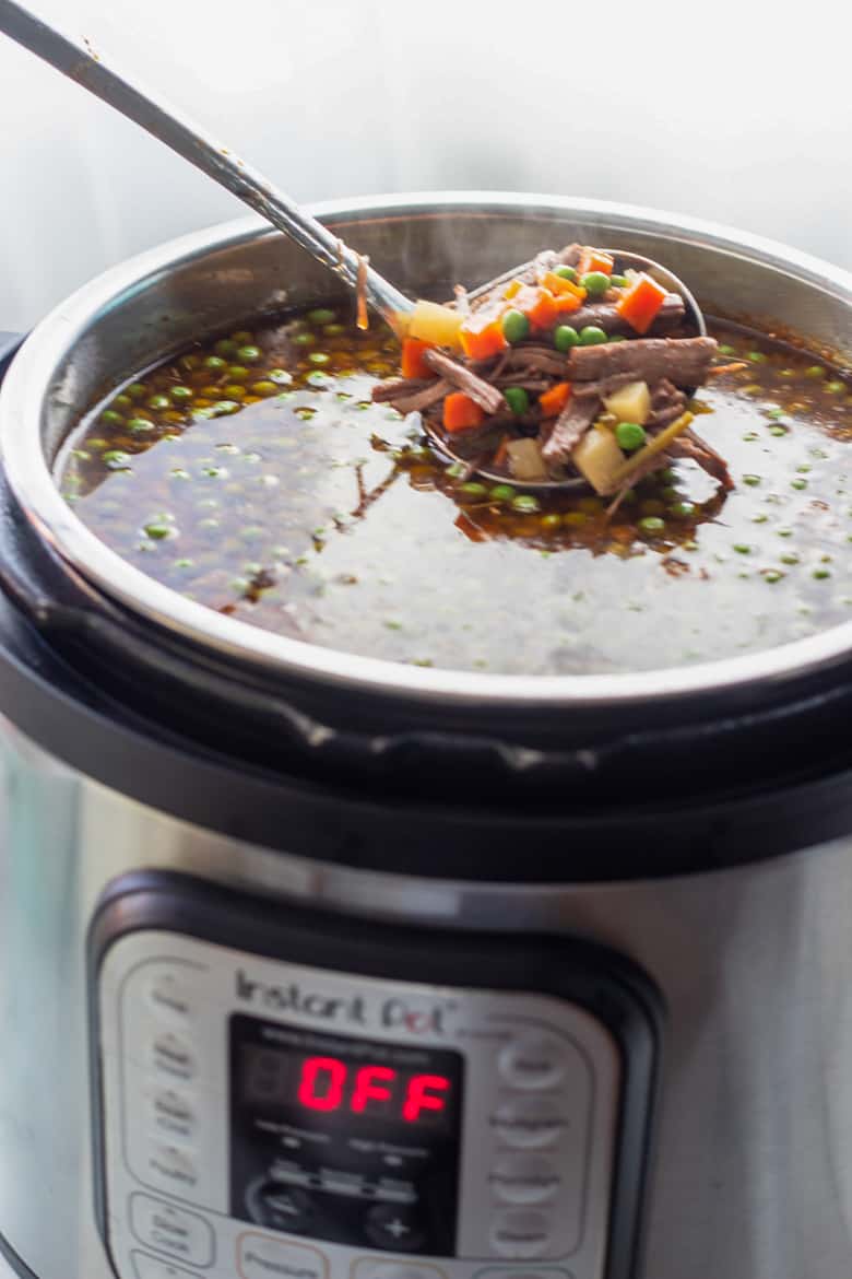 Vegetable Beef Soup In the Instant Pot