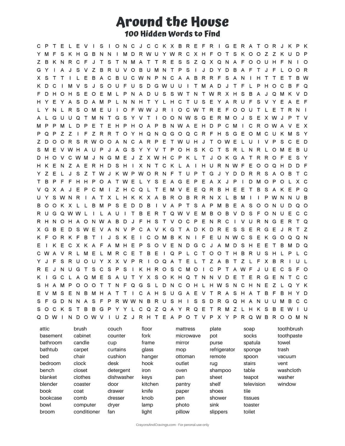 100 Word Word Search PDF - Free Printable Hard Word Search