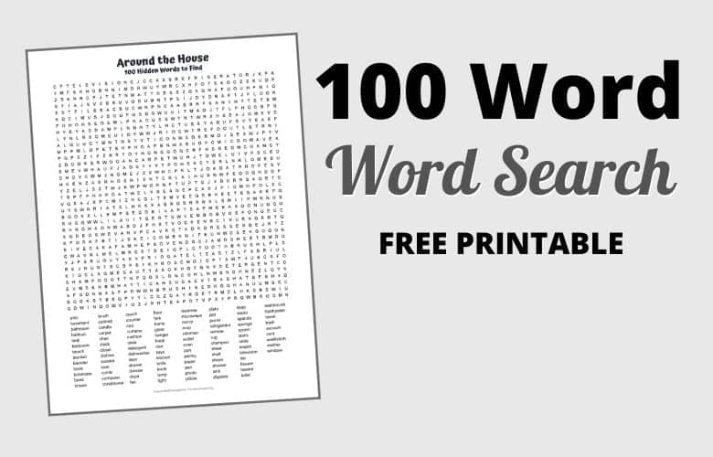 100 Word Word Search PDF Free Printable Hard Word Search