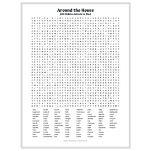 100 Word Printable Word Search