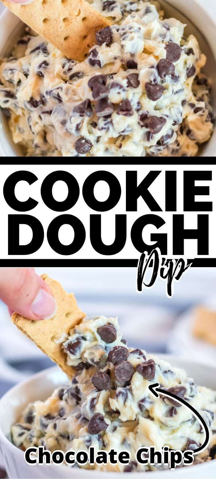 Chocolate Chip Cookie Dough Dip {10 Min No Bake Dessert Recipe}